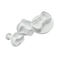 3Pcs/Set 3D Bowknot Shape Fondant Plunger Cutter Cookie Stamp