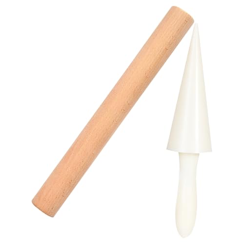 UPKOCH Egg Roll Cone Mold Set 2Pcs for Kitchen and Dining Use 9.84 Inch