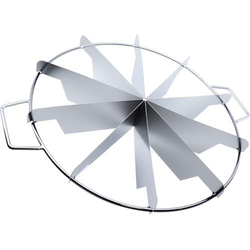FDXGYH Pie Cutter 10 slice 10" Pie Stainless Steel Cutter with 10 Equal Slices for Slicing Pies Cake Quiches Desserts (Silver)