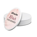 Calenzana 6 PCS Cake Boards 10 Inch Round, 1/2" Thick Cake Drums, Sturdy Food Grade Cardboard Cake Base for Wedding Birthday Party, White - size: 10 inch-6 packs