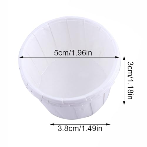 100Pcs Paper Baking Cups, Polka Dot Cupcake Liners, Mini Muffin Wrappers for Party and Wedding, 1.97x1.5x1.18 in(White) - color: White