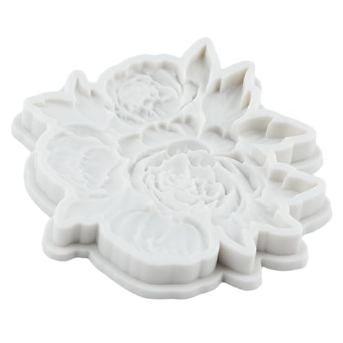 Peony Flower Fondant Molds Flower Leaf Silicone Chocolate Mold - color: Style 31