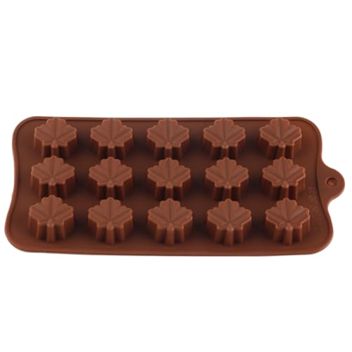 15 Cavity Maple Leaf Silicone Candy Molds Set Of 2