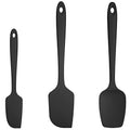 U-Taste Silicone Spatula Set, 600ºF High Heat Resistant, 3-Pcs, Black - color: Black