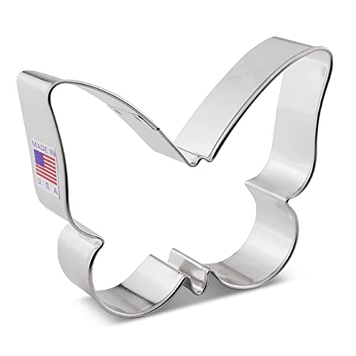 Ann Clark Cute Butterfly Cookie Cutter, 3" Made in USA - style: Cute 3" Butterfly
