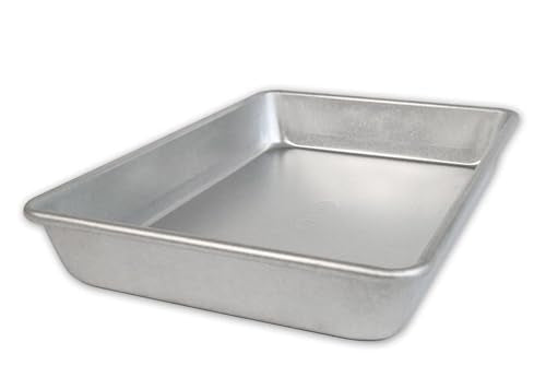 USA Pan Bare Bakeware Traditional Aluminized Steel Uncoated Rectangular Cake Pan, Made without nonstick coating, 9 x13-Inch