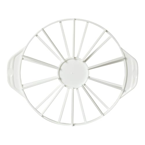 White Round Cake Divider 10/12 Slices Plastic Cake Slicing Tool Even Cake Portion Separator for Baking - style: 10/12