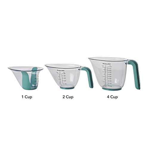 KitchenAid KO298OSAQA Gourmet Measuring Jugs, Aqua Sky, set of 3 (Pack of 12) - color: Aqua Sky, size: set of 3 (Pack of 12), style: Straight