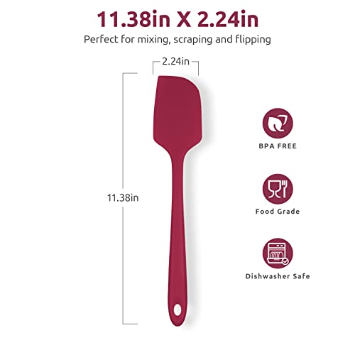U-Taste Silicone Large Spatula, 600ºF High Temp Bowl Scraper, 11.38in, Red - color: Red, size: 11.38 in (large spatula)