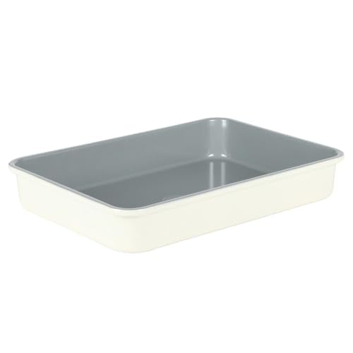 Sur La Table Kitchen Essential Bake Sale 9 X 13 Inch PFOA, PFAS, PTFE Free Nonstick Roaster/Cake/Baking Pan - Linen White - size: Roaster Pan (13" x 9")