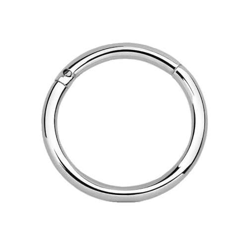 Pierced Owl 16GA Sterling Silver Hinged Segment Clicker Ring - size: Diameter: 12mm (1/2")