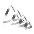 Equilateral Triangle Cookie Cutter Set Large Stainless Steel Geometric Frame Plaque Cookie Cutters Shapes Molds - 1 Inch Depth (4 Sizes) - color: Triangle-60 Degree