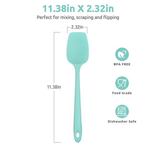 U-Taste Silicone Spoon Spatula, 600°F High Temp Spoonula, 11.38", Aqua Sky - color: Aqua Sky, size: 11.38 in (spoon spatula)