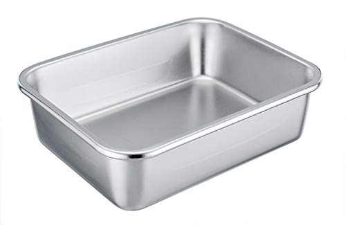 TeamFar Rectangular Cake Pan Brownie Pan, Stainless Steel Lasagna Pan - size: 10" x 8" x 3.2"
