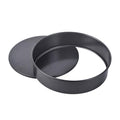 8 Inch Round Cake Pan Removable Bottom Nonstick Carbon Steel for Baking - color: Black, size: 8 inch