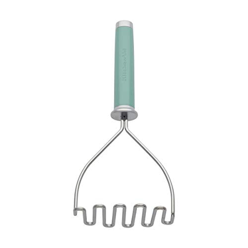 KitchenAid Gourmet Stainless Steel Wire Masher, 10.24-Inch, Aqua Sky - color: Aqua Sky, style: Classic Handle