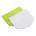 WAFJAMF 2 Pack Plastic Dough Bowl Scraper Food Grade Flexible Bench Cutter