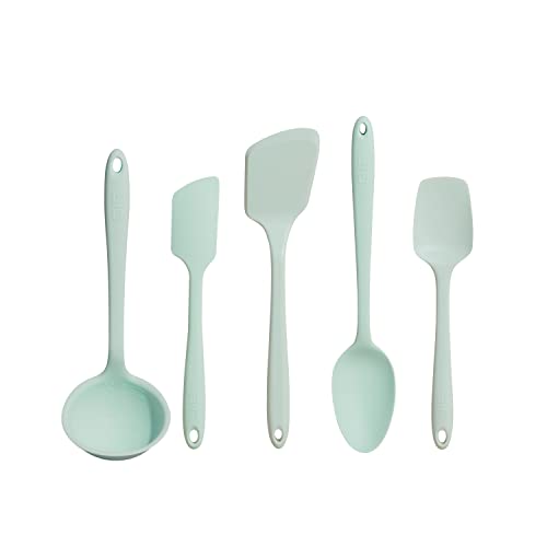 GIR: 5-Piece Silicone Ultimate Kitchen Utensils Set – Mint - color: Mint, size: 5 - Piece Set