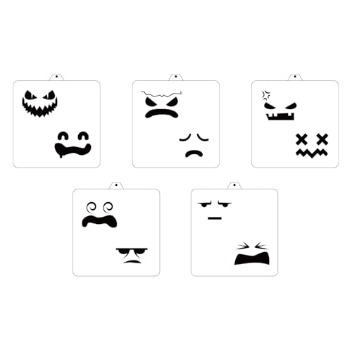 Halloween Ghost Face Cutter and Stencils Bundle - style: Halloween Ghost Faces