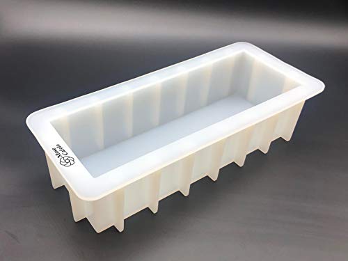 Loaf Soap Silicone Mold 10 Inch Rectangular White DIY Handmade Swirl Tool - color: 10" Rectangular