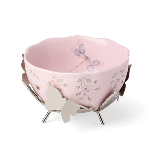 Lenox Butterfly Meadow Porcelain Decorative Bowl with Stand - style: Bowl with Stand