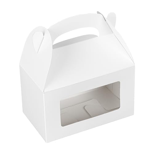 Restaurantware White Paper Gable Box Take Out Container, 25 Pack
