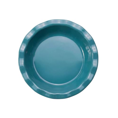 King Arthur Baking Company Ceramic Pie Pan, Decorative Fluted Rim, Distributes Heat Evenly, 8-Inch Round, For Oven-To-Table Serving - style: Pie, 8-Inch