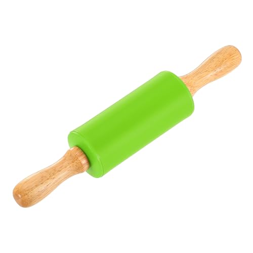 uxcell 4 Inch Silicone Rolling Pin Small Dough Roller Green - color: Green, size: 4 Inch
