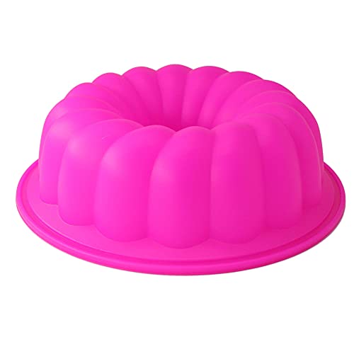 X-Haibei 8 Inch Fancy Round Donut Gelatin Jello Cake Chocolate Baking Silicone Mold