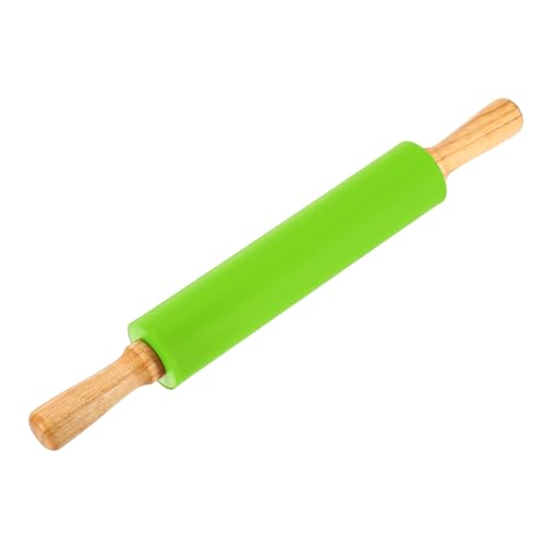uxcell 9.6 Inch Silicone Rolling Pin Small Dough Roller Green - color: Green, size: 9.6 Inch