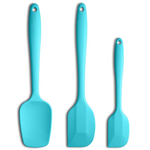 3-Piece Silicone Spatula Set, 600°F Heat Resistant, Macaron Blue - color: E-Macaron Blue
