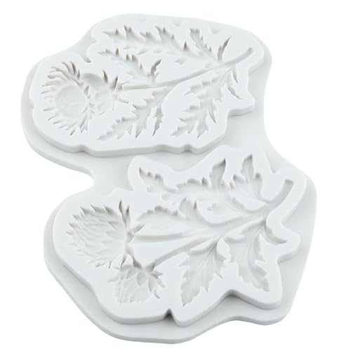 Thistle Flower Silicone Mold Flower Cake Decorating Fondant Molds - color: Style 17