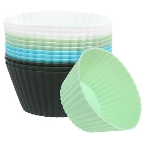 Silicone Cupcake Liners 12 Pack Reusable Non Stick Baking Party ﻿