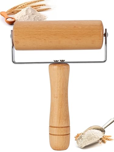 Pizza Rolling Pin, Small Rolling Pin, Non-Stick Wooden Dough Roller for Pastry Tortilla Pizza Cookie Dumpling (Type 2) - size: Type 2