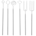 Amosfun Chocolate Dipping Fork Set 6-piece Stainless Steel Dipping Forks for Candy Making Fondue Truffle Chocolate Drizzle Baking Supplies Home Kitchen Accessory