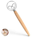 13 Inch Danish Dough Whisk, Stainless Steel Dough Whisk with Long Handle