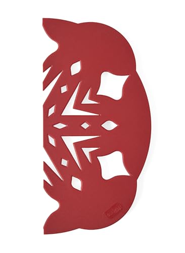 Talisman Designs Pie Top Cutter | Pie Crust Cutter | Pie Decorating Tools | Pie Pastry Baking Accessories | Stencil Crust Cutout | 10-Inch | Snowflake Design | Red - style: Pie Top Cutter - Snowflake