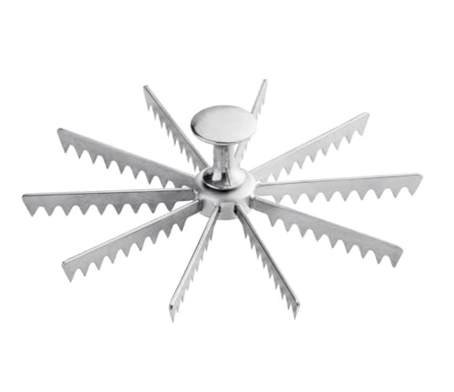 Soro Essentials- 10-Cut Aluminum Pie and Cake Marker- Guideline and Portion Divider Cake Cutter Silver Pie Slice Cutter Baking Tools Kitchen Accessories Cook Supplies for Cheesecake Pizza - size: 10-Cut