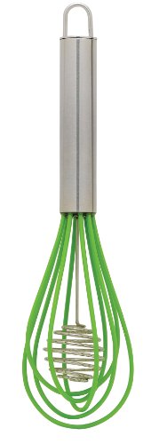 Mrs. Anderson’s Baking Rapid Whisk Junior with Double Helix Spiral Blades, 18/8 Stainless Steel and Silicone, Green - style: Silicone