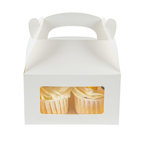 Restaurantware White Paper Gable Box Take Out Container, 25 Pack