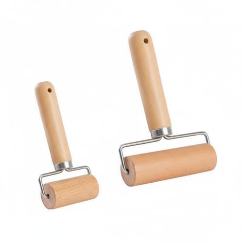 2 PCS Mini Rolling Pin, Small Wooden Pastry Roller