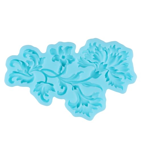 Baroque Flower Fondant Molds Flower Scroll Lace Silicone Mold - color: Style M