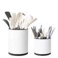 LIBODOUR Kitchen Utensil Holder,Large 360°Rotating For Countertop(2 Set) - color: white, size: Large & Medium