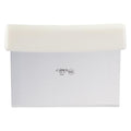 Winco 6" x 3" White Plastic Dough Scraper, Blade, Handle