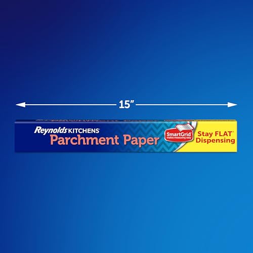 Reynolds Kitchens Stay Flat Parchment Paper Roll with SmartGrid, 45sq ft - size: 45 Sq Ft (Pack of 1), style: Standard