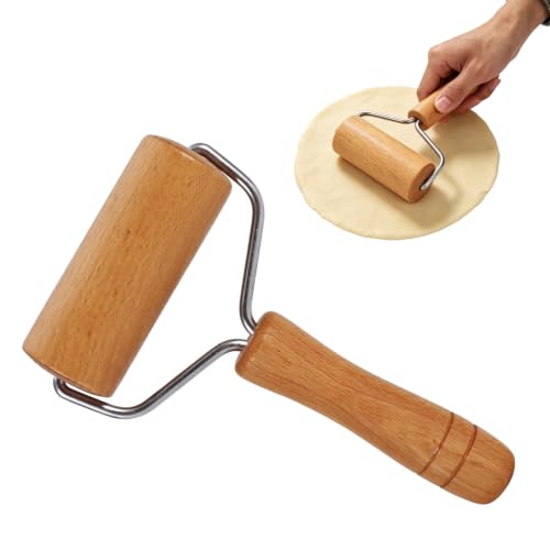 Small Rolling Pin, Pizza Dough Roller, Non Stick Wood Pastry Roller, Kitchen Wooden Rolling Pins for Baking Cooking Cookie Bread Tortilla Dumpling Fondant Clay (Style 2) - size: Style 2