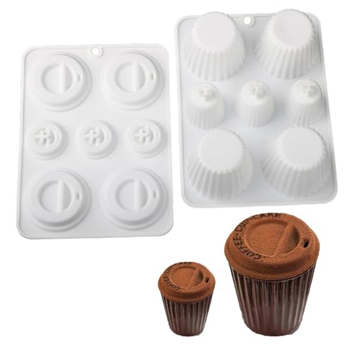 2pk Silicone Coffee Cup Baking Mold Easy Release for Desserts