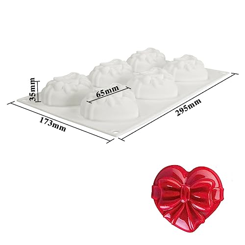 3D Bow Love Silicone Cake Moulds Fondant Decorating Tools Chocolate Pastry Molds Kitchen Baking Accessories (Heart G 11.8 X6.92 X1.4inch) - size: Heart G_11.8 x 6.92 x 1.4 inch