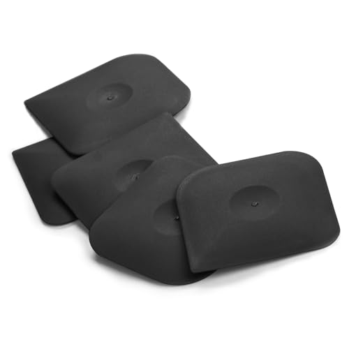 Herda Pan Scraper Pot Scraper Plastic Kitchen Scraper Tool,Food Scraper - color: Black, size: 5-PACK
