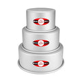 Fat Daddio's Anodized Aluminum 3-Tiered Even Round Cake Pan Set, 4 Inch Depth - size: 4 Inch Depth, Set of 3, style: Sets